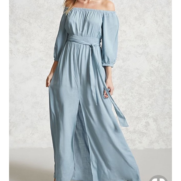 forever 21 off the shoulder maxi dress